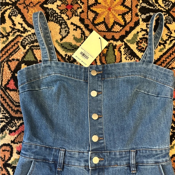 Miou Muse Denim Jumpsuit - Picture 11 of 14